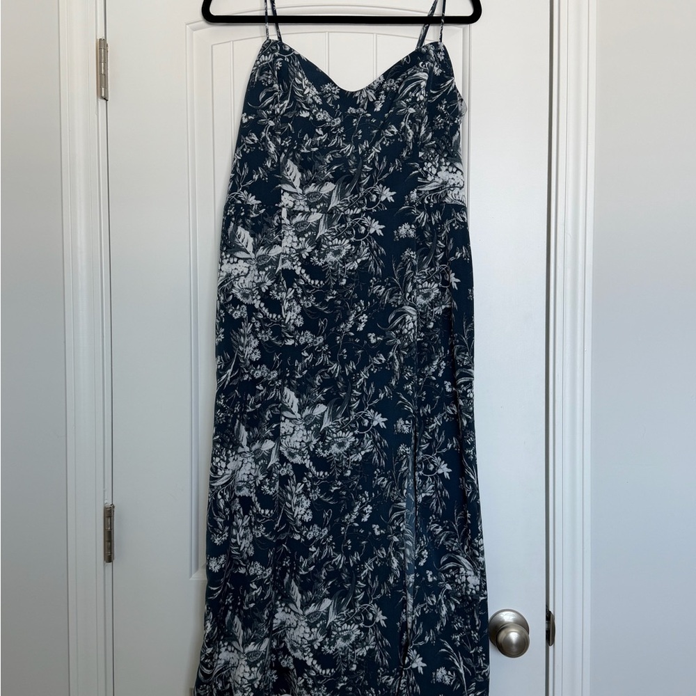 Abercrombie & Fitch Dark Blue Floral Maxi Dress